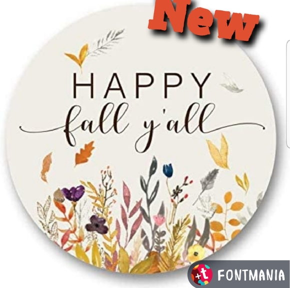 50 ct 1.5"" Happy fall y'all stickers. - Picture 11 of 13